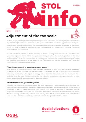 04.01.2024 - Adjustment of the tax scale