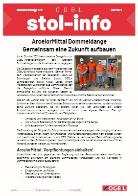 04.10.2021 - ArcelorMittal Dommeldange Gemeinsam eine Zukunft aufbauen