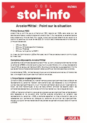 31.03.2021 - ArcelorMittal : Point sur la situation