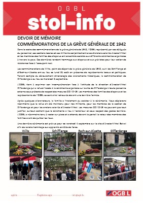 03.09.2020 - DEVOIR DE MÉMOIRE COMMÉMORATIONS DE LA GRÈVE GÉNÉRALE DE 1942