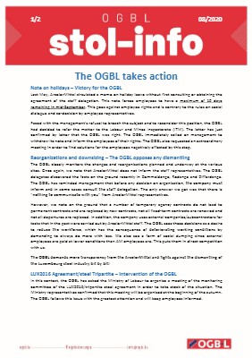31.08.2020 - The OGBL takes action