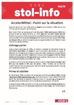 07.04.2020 - ArcelorMittal : Point sur la situation