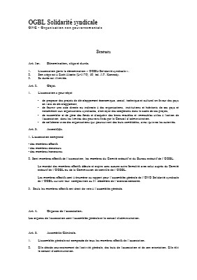 Statuts de l’association sans but lucratif OGBL SOLIDARITE SYNDICALE A.s.b.l., Mars 2010 (pdf)